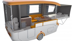 Interieur Paradiso vouwcaravan