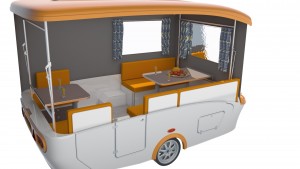 Interieur Paradiso vouwcaravan basis